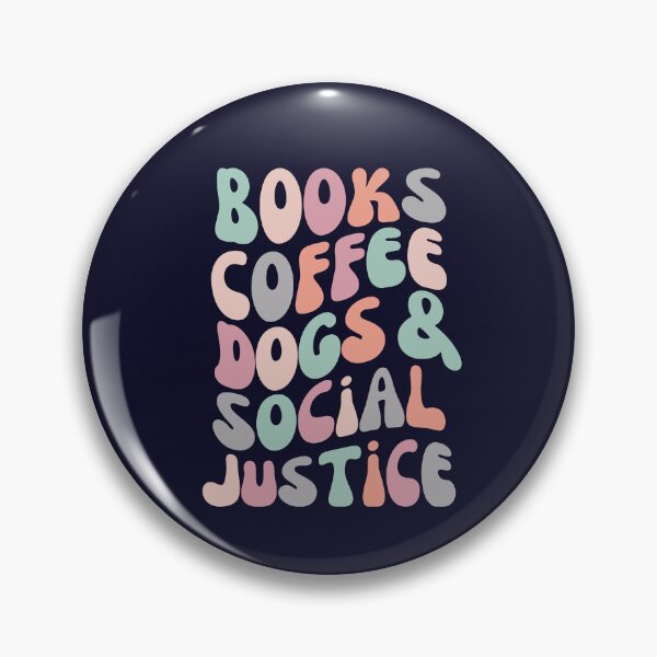 Item preview, Books And Coffee And Dogs And Social Justice Retro designed and sold by SunfullyYours.