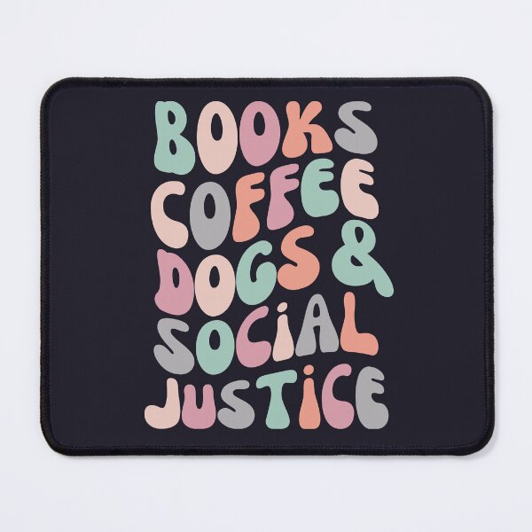 Item preview, Books And Coffee And Dogs And Social Justice Retro designed and sold by SunfullyYours.