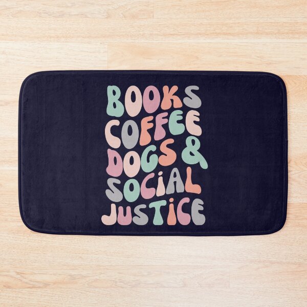 Item preview, Books And Coffee And Dogs And Social Justice Retro designed and sold by SunfullyYours.