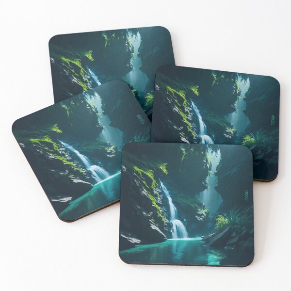 Item preview, green jungle waterfall designed and sold by PodgaiaDesigns.