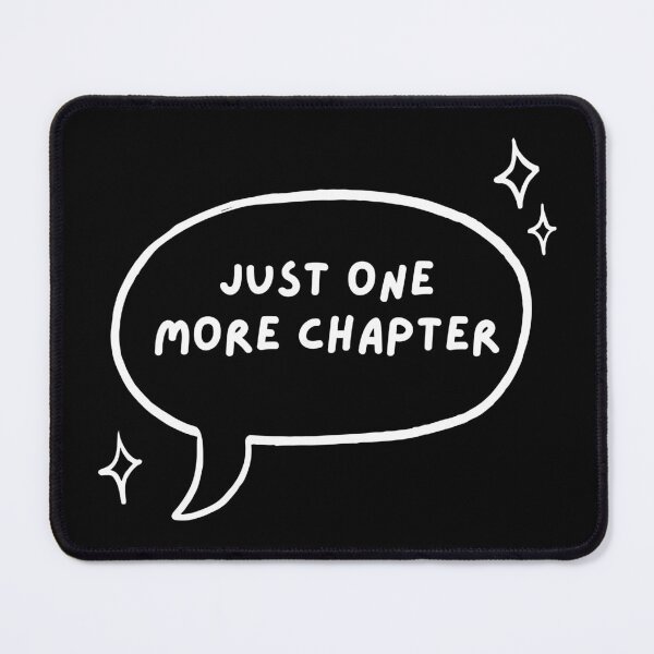 Item preview, just one more chapter bubble sparkles black background designed and sold by catdiasart.