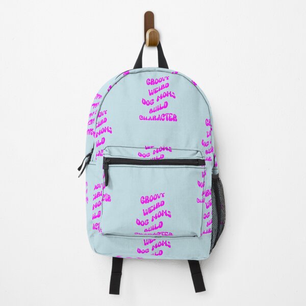 Item preview, Groovy Weird Dog Moms Build Character, Dog Lovers Purple Retro Wave Quote designed and sold by DiensDesign.