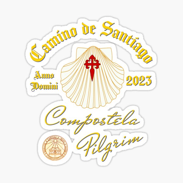 Vista previa del artículo con la obra «Camino de Santiago 2023 Anno Domini 2023 Cruz de Concha de Vieira», diseñado y vendido por Brasilia.
