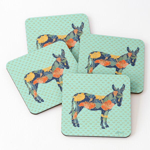 Item preview, Poppy the Floral Donkey designed and sold by MarcyBrennanArt.