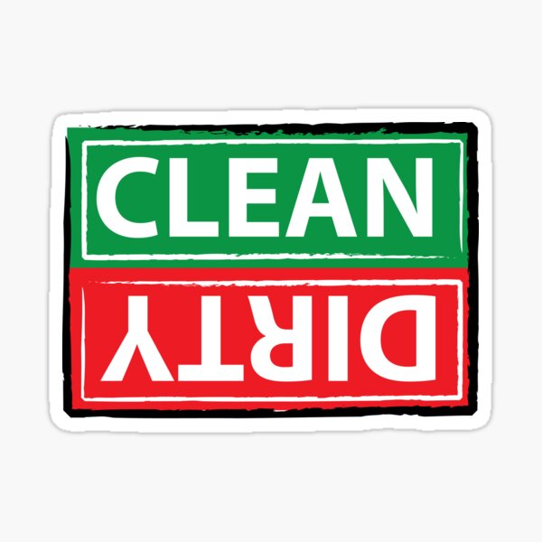 Dishwasher Magnet Clean Dirty Sign - 3 Inch Round Black & White  Refrigerator Magnets - Funny Housewarming Gifts - Suitable for All  Dishwashers!