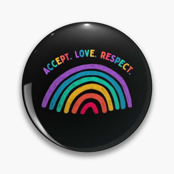 Item preview, Kids/Adults "Accept. Love. Respect." Tee shirt with Pride Rainbow. Unisex designed and sold by Hello-Parsnip.