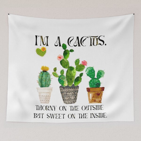 Item preview, I'm a cactus, thorny on the outside but sweet on the inside., Symbols of Love and Life Botanic designed and sold by AJ DESIGN.