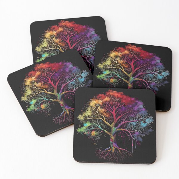 Item preview, Celtic Pagan Wiccan Tree of Life in Rainbow Colors designed and sold by CGSGraphics.