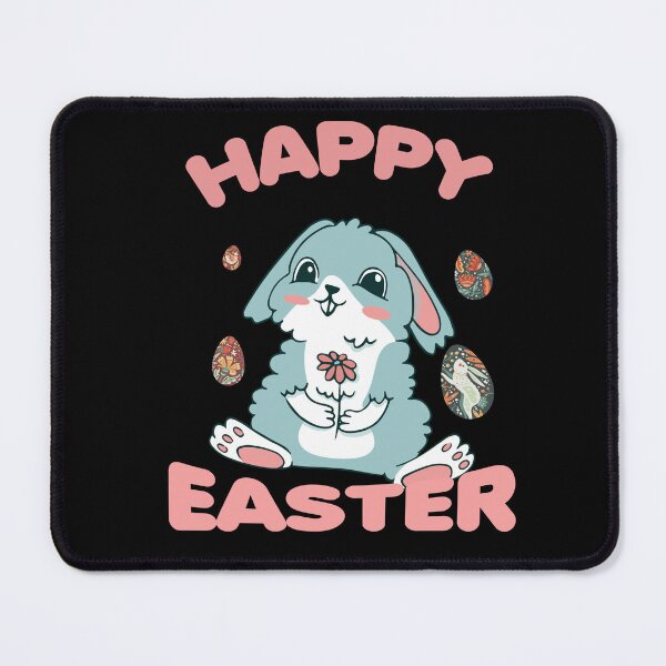 Item preview, easter bunny and the quote "Happy easter" designed and sold by justbejoker.