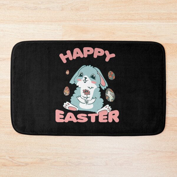 Item preview, easter bunny and the quote "Happy easter" designed and sold by justbejoker.
