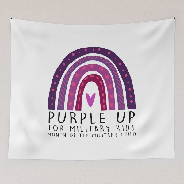 Item preview, Military Kids Shirt, Purple Rainbow Military Child Shirt, Purple Up Shirt, Military Mom Appreciation, Military Children Tee designed and sold by RedArtsDesign.