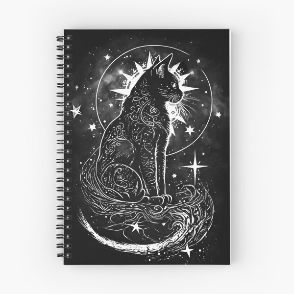 Item preview, Celestial Holly Cat Surrounded by Stars Ink Tattoo designed and sold by Wishinglob.