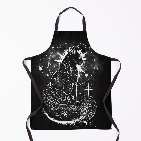 Item preview, Celestial Holly Cat Surrounded by Stars Ink Tattoo designed and sold by Wishinglob.