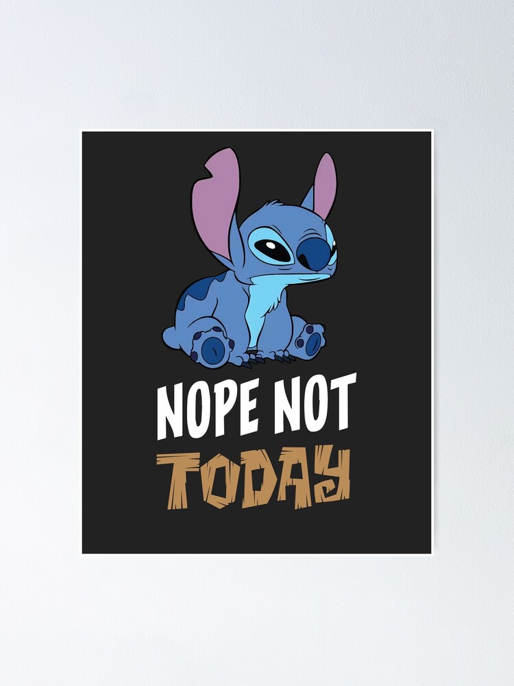 Disney Lilo and Stitch NOPE Not Today Front and Back Print Women's T-Shirt