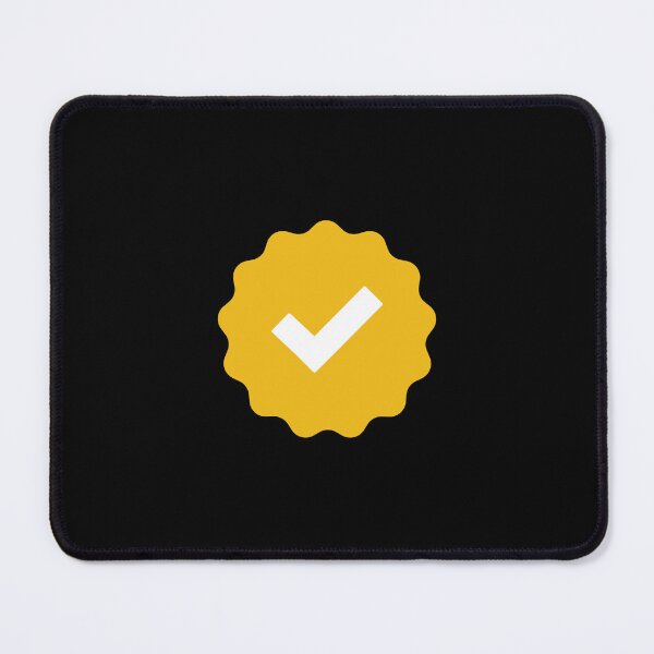 Item preview, gold checkmark - verified check mark - gold ribbon verified mark meme designed and sold by MillennialMemer.