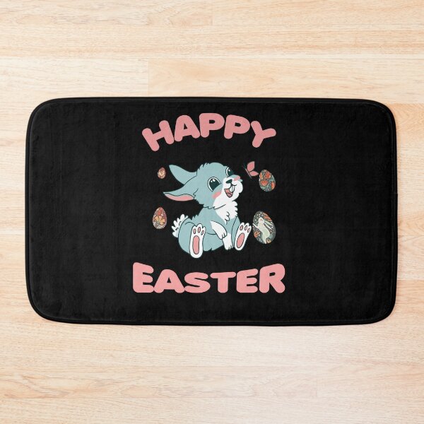 Item preview, easter bunny and the quote "Happy easter" designed and sold by justbejoker.