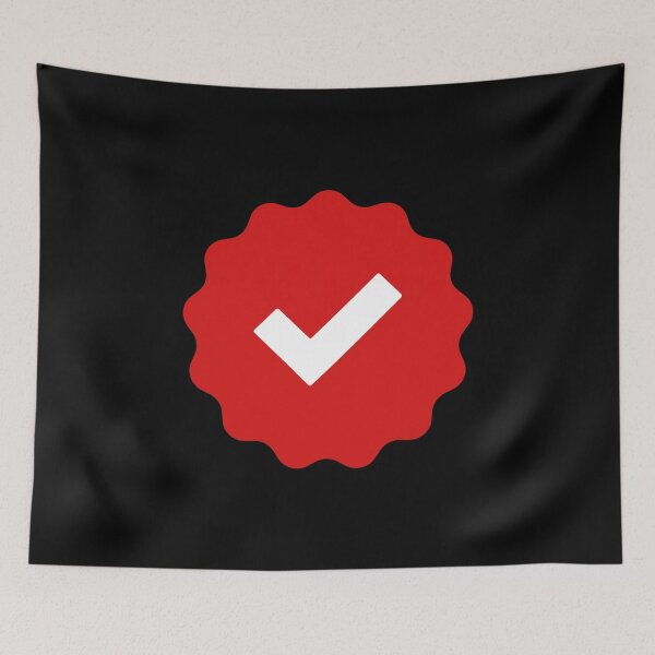 Item preview, red checkmark - verified check mark - red ribbon verified mark meme designed and sold by MillennialMemer.