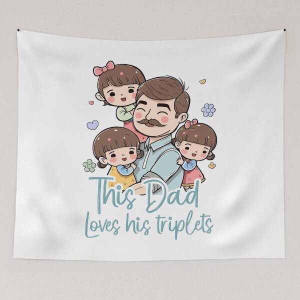 Item preview, This Dad Loves His Triplets designed and sold by Jakub Nawrocki.