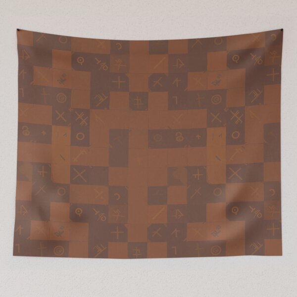 Item preview, Retro Tile Pattern Dark Brown Shades designed and sold by RetroTile.