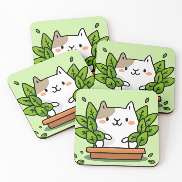 Item preview, Purrfectly at Home: Cat in Plant Pot  designed and sold by NathalieRached.