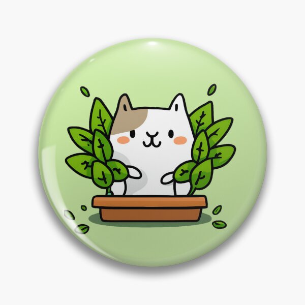 Item preview, Purrfectly at Home: Cat in Plant Pot  designed and sold by NathalieRached.
