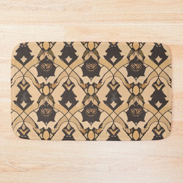 Item preview, Retro Tile Pattern Beige and Dark Silver designed and sold by RetroTile.