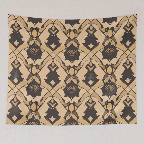 Item preview, Retro Tile Pattern Beige and Dark Silver designed and sold by RetroTile.