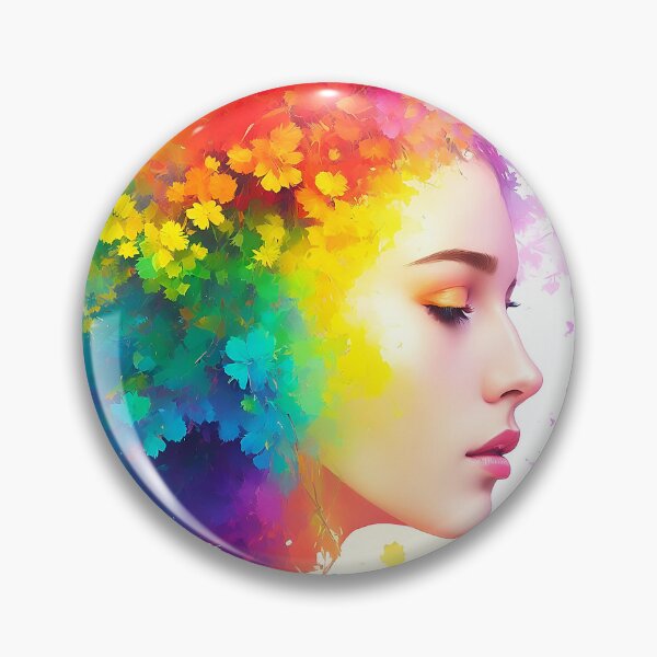 Item preview, LGBT Art, Flower Girl, Rainbow Colors designed and sold by Mark Harrop.
