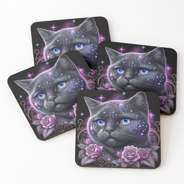 Item preview, Shimmery Black British Shorthair designed and sold by Nocturne  Paws.