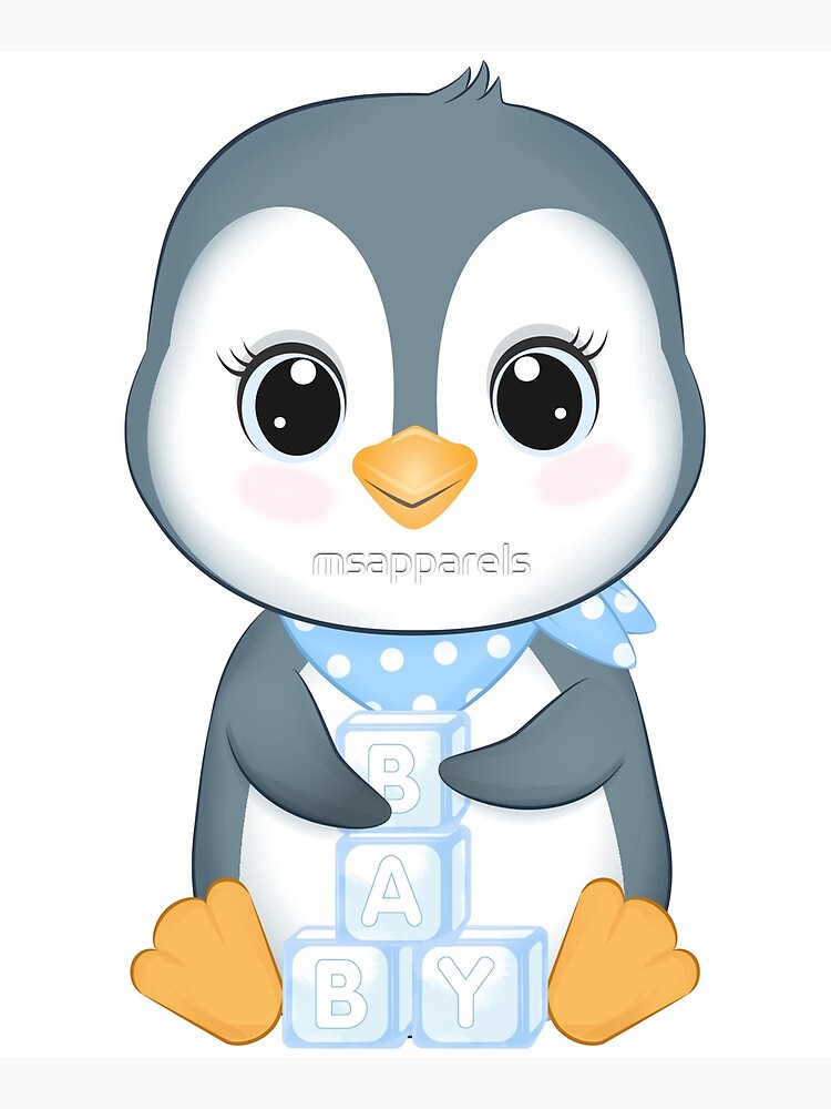 Fotodruck for Sale mit Süße Pinguine, Pinguine, süße Pinguine, süß,  Pinguin, lustige Pinguine, Kinder, Tier, blau, von msapparels