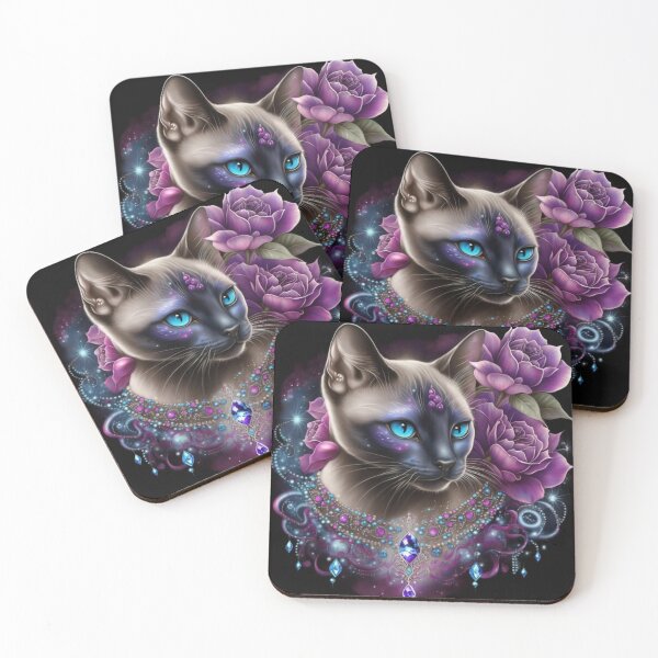 Item preview, Blooming Siamese Cat designed and sold by Nocturne  Paws.