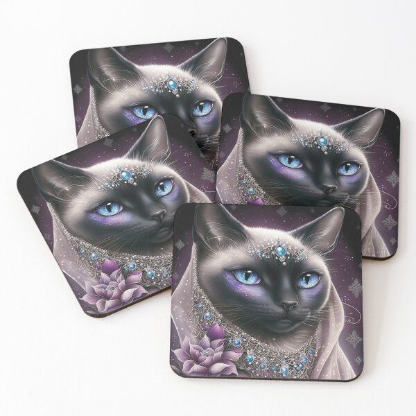 Item preview, Mesmerizing Siamese cat designed and sold by Nocturne  Paws.