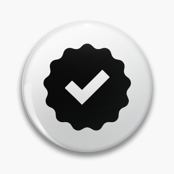 Item preview, black checkmark - verified check mark - black ribbon verified mark meme designed and sold by MillennialMemer.