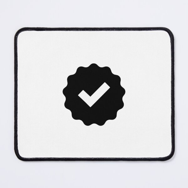 Item preview, black checkmark - verified check mark - black ribbon verified mark meme designed and sold by MillennialMemer.