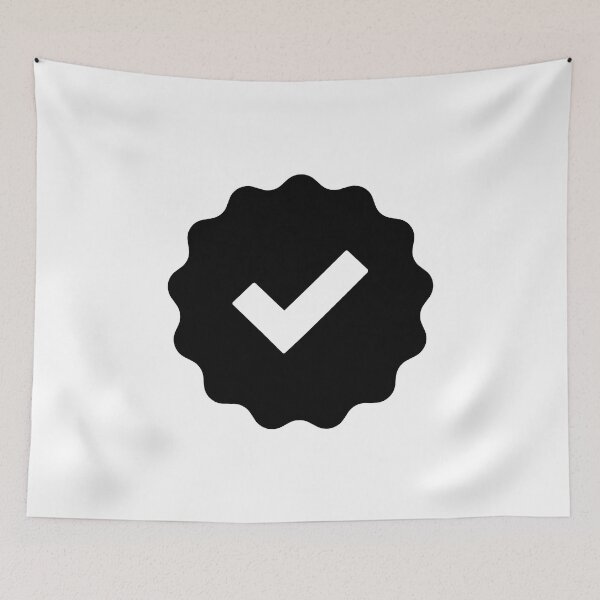 Item preview, black checkmark - verified check mark - black ribbon verified mark meme designed and sold by MillennialMemer.