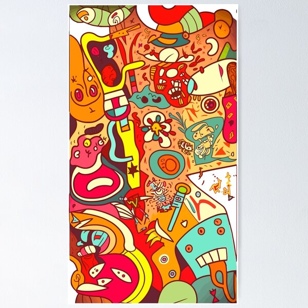 Item preview, Colorful crazy cartoon design designed and sold by juancbp60.