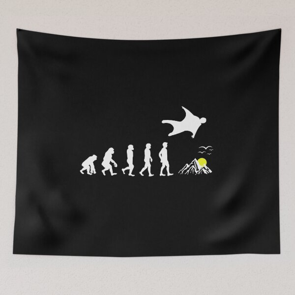 Item preview, Wingsuit flying Base Jumping Skydiving Wingsuiting Evolution designed and sold by TastefulTees.