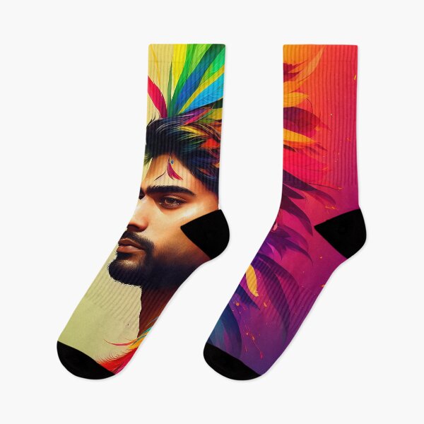 Item preview, LGBT Art, Indian Male, Man, Rainbow Feathers, Digital Art designed and sold by Mark Harrop.