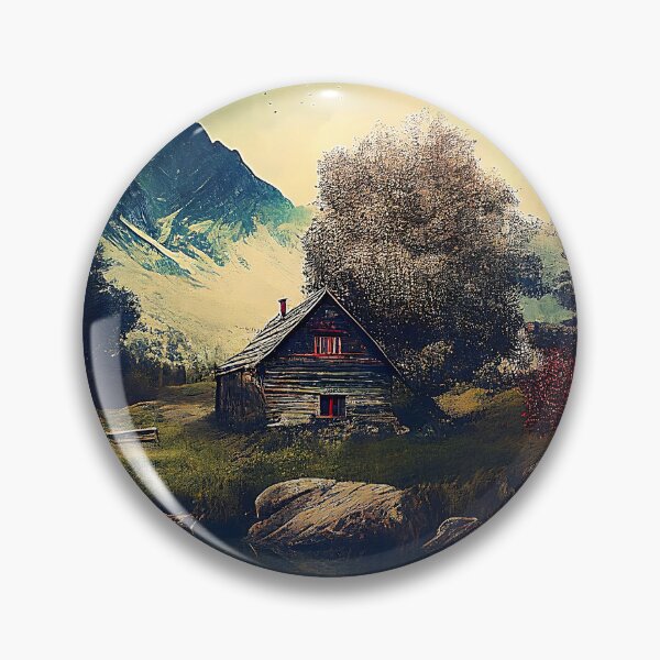 Item preview, Lone Rustic Cabin in the Mountains designed and sold by TheArtMage.