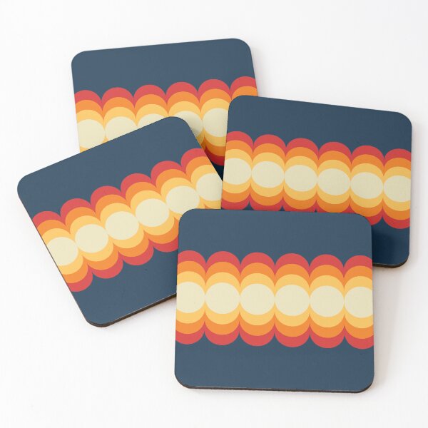 Item preview, Waves design in beige, yellow, orange, red and dark blue designed and sold by BattaAnastasia.