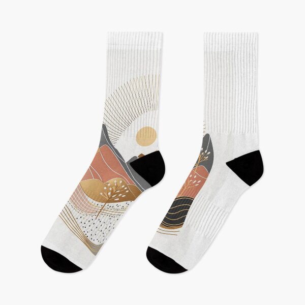 Item preview, Sunset Mountain Landscape | Minimalist Boho Design designed and sold by SimoneAI.