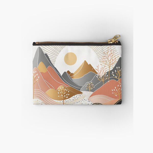Item preview, Sunset Mountain Landscape | Minimalist Boho Design designed and sold by SimoneAI.