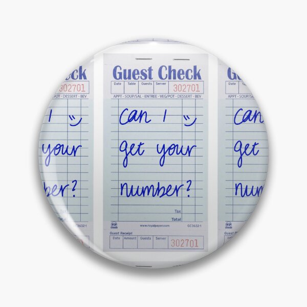 Item preview, Guest Check - Can I get your number? designed and sold by peachesandfizz.