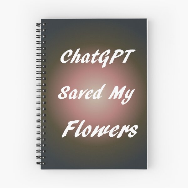 Item preview, AI and ChatGPT is my Hear for Dark Gunmetal  Flowers designed and sold by TechsQuickArt.