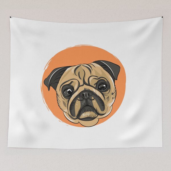 Item preview, Cute Pug - Hand Drawn sticker,dog sad designed and sold by Stickers  Designer.