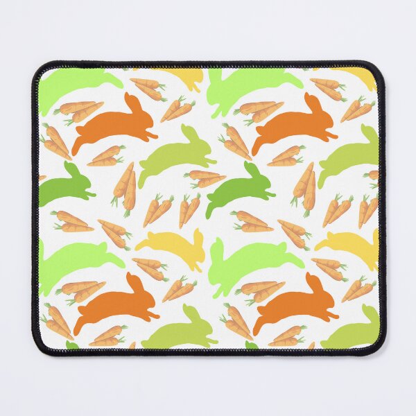 Item preview, "Run Rabbit Run", rabbits in a carrot field Summer print designed and sold by LaylaEvans1.
