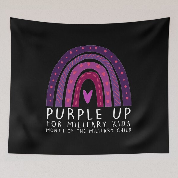 Item preview, Military Kids, Purple Rainbow Military Child, Purple Up gift, Military Mom Appreciation, Military Children Tee, month of the military child designed and sold by RedArtsDesign.
