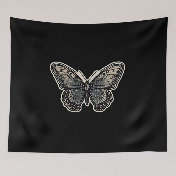 Item preview, Black and White Butterfly with Mysterious Pattern designed and sold by c4k5llc.
