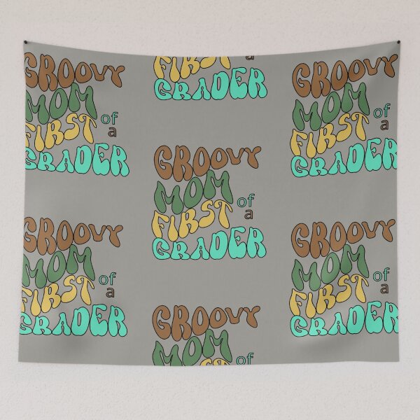 Item preview, Groovy Mom of a First Grader, Retro 70 s Elementary School designed and sold by DiensDesign.