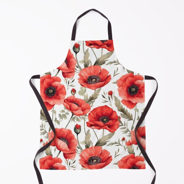 Item preview, Red Poppies Poppy Watercolor Pattern  designed and sold by ClairesPatterns.